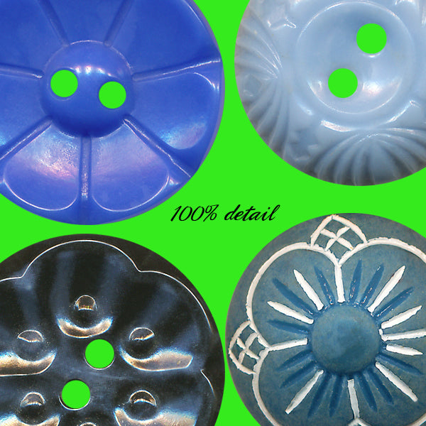 Retro Buttons in Blue, Volume 03