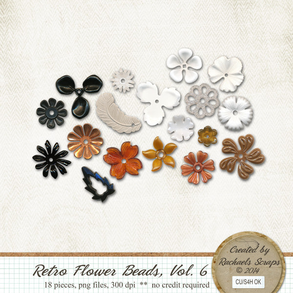 Retro Flower Beads, Volume 06