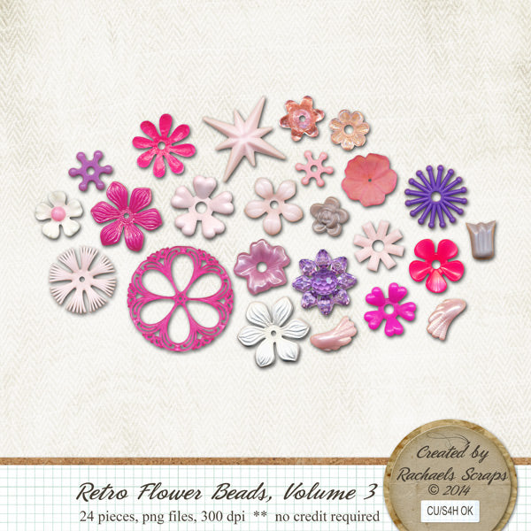 Retro Flower Beads, Volume 03