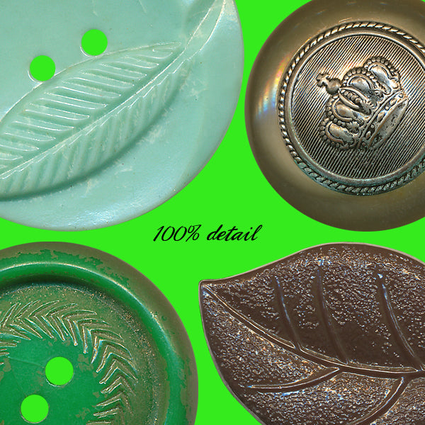 Retro Buttons in Green, Volume 03