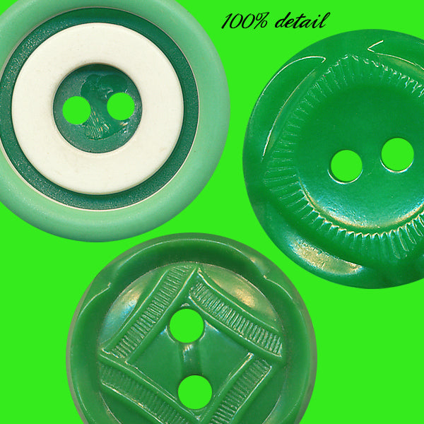 Retro Buttons in Green, Volume 03