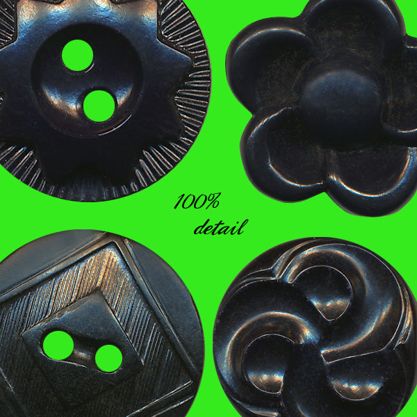 Retro Buttons in Black