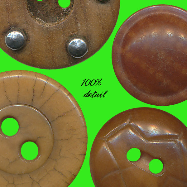 Retro Buttons in Butterscotch