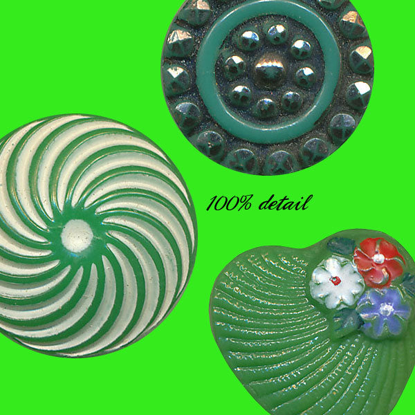 Retro Buttons in Green, Volume 01