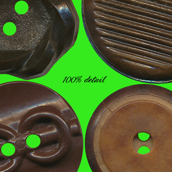 Retro Buttons in Chocolate