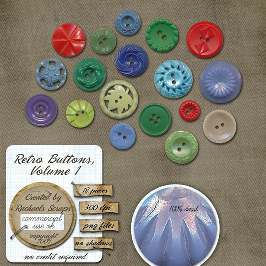 Retro Buttons, Volume 01