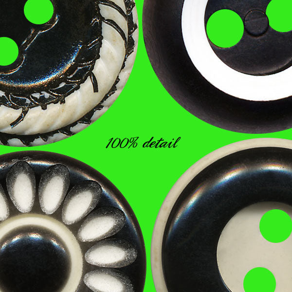 Retro Buttons in Black & White