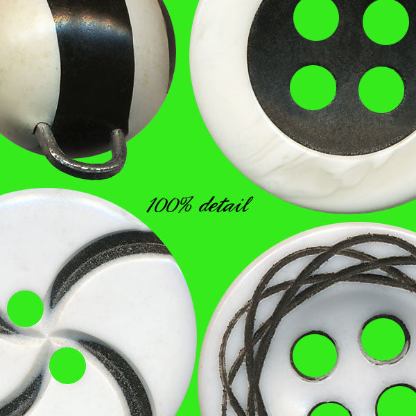 Retro Buttons in Black & White