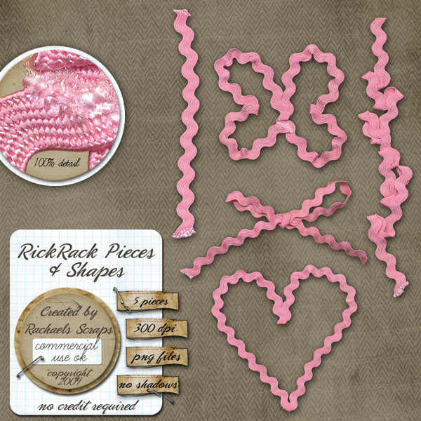 Rick Rack Pieces and Shapes – Rachael's Scraps Store