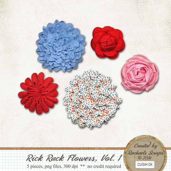 Rick Rack Flowers, Volume 01