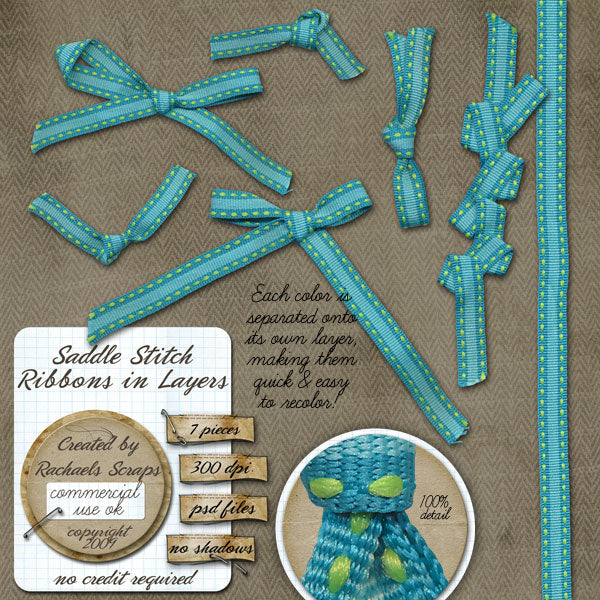 Saddle Stitch Ribbons in Layers – Rachael's Scraps Store