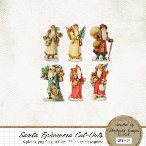 Santa Ephemera Cutouts