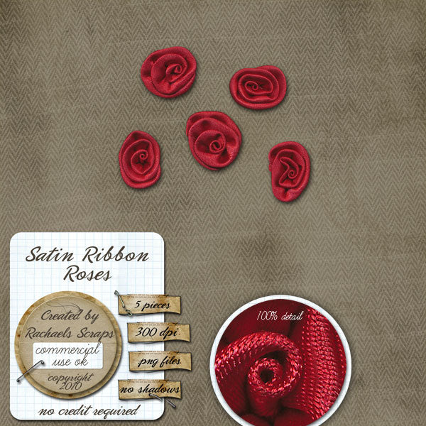 Satin Ribbon Roses