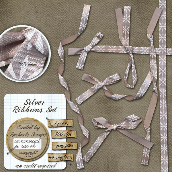 Silver Ribbons Set