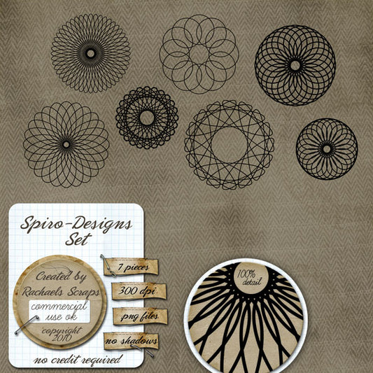 Spiro Designs Brushes (Brush Set and PNG)