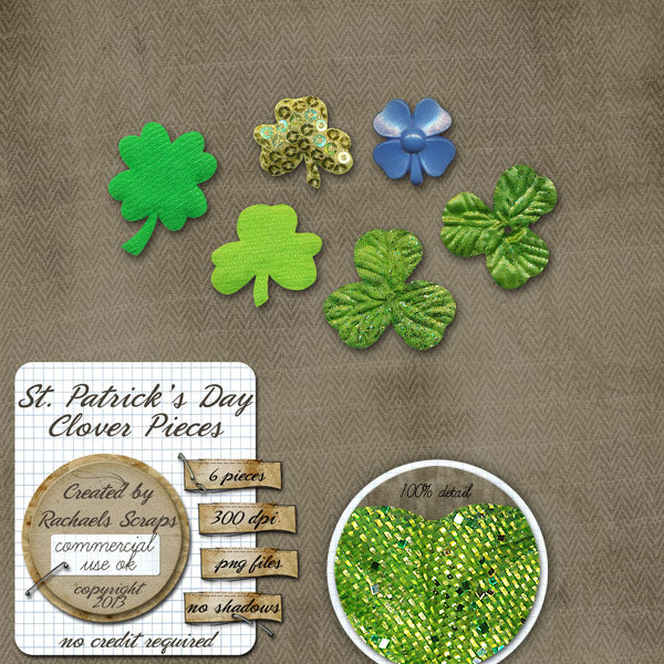 Saint Patrick's Day Clover Pieces