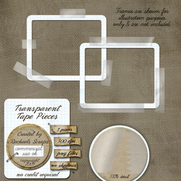 Transparent Tape Pieces