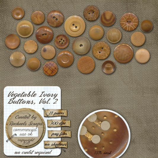 Vegetable Ivory Buttons, Volume 02