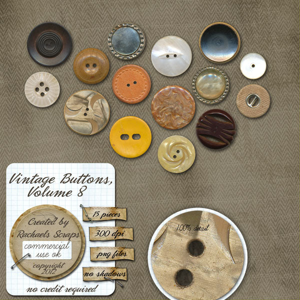 Vintage Buttons, Volume 08