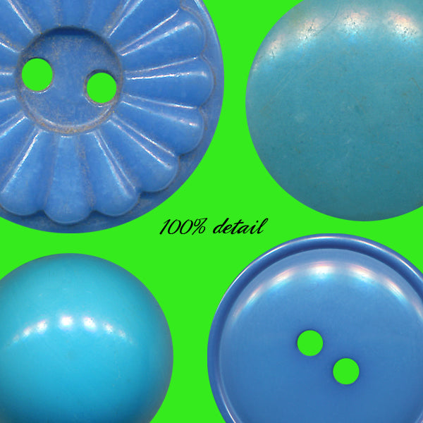 Vintage Buttons in Aqua