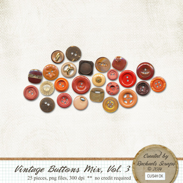 Vintage Buttons Mix, Volume 03