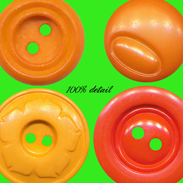 Vintage Buttons in Orange