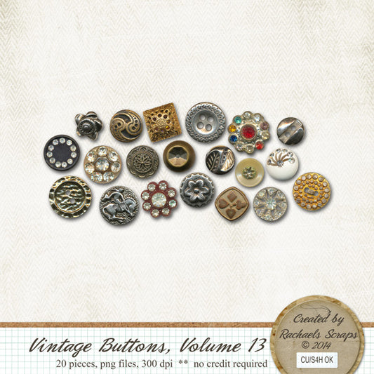 Vintage Buttons, Volume 13