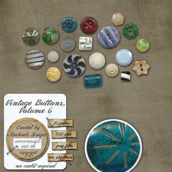 Vintage Buttons, Volume 06