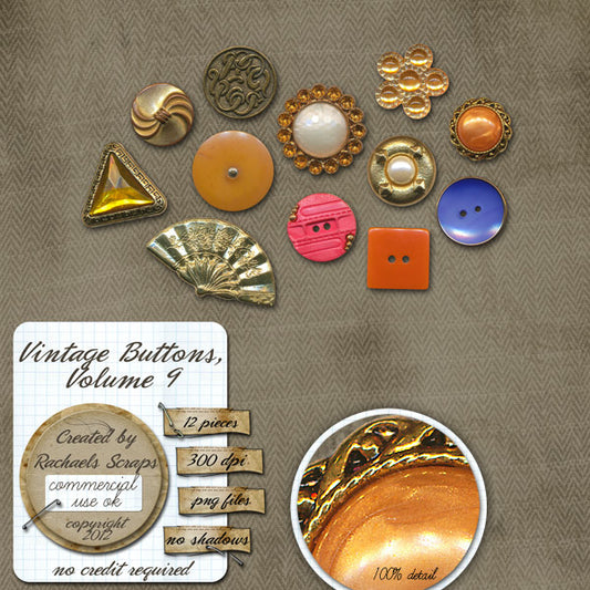 Vintage Buttons, Volume 09