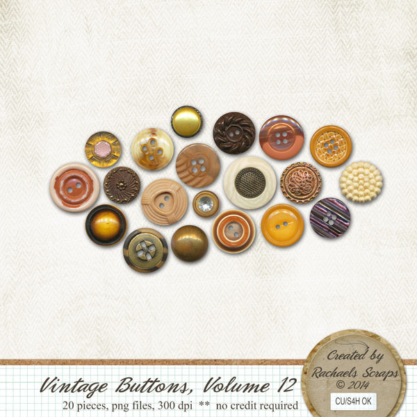 Vintage Buttons, Volume 12