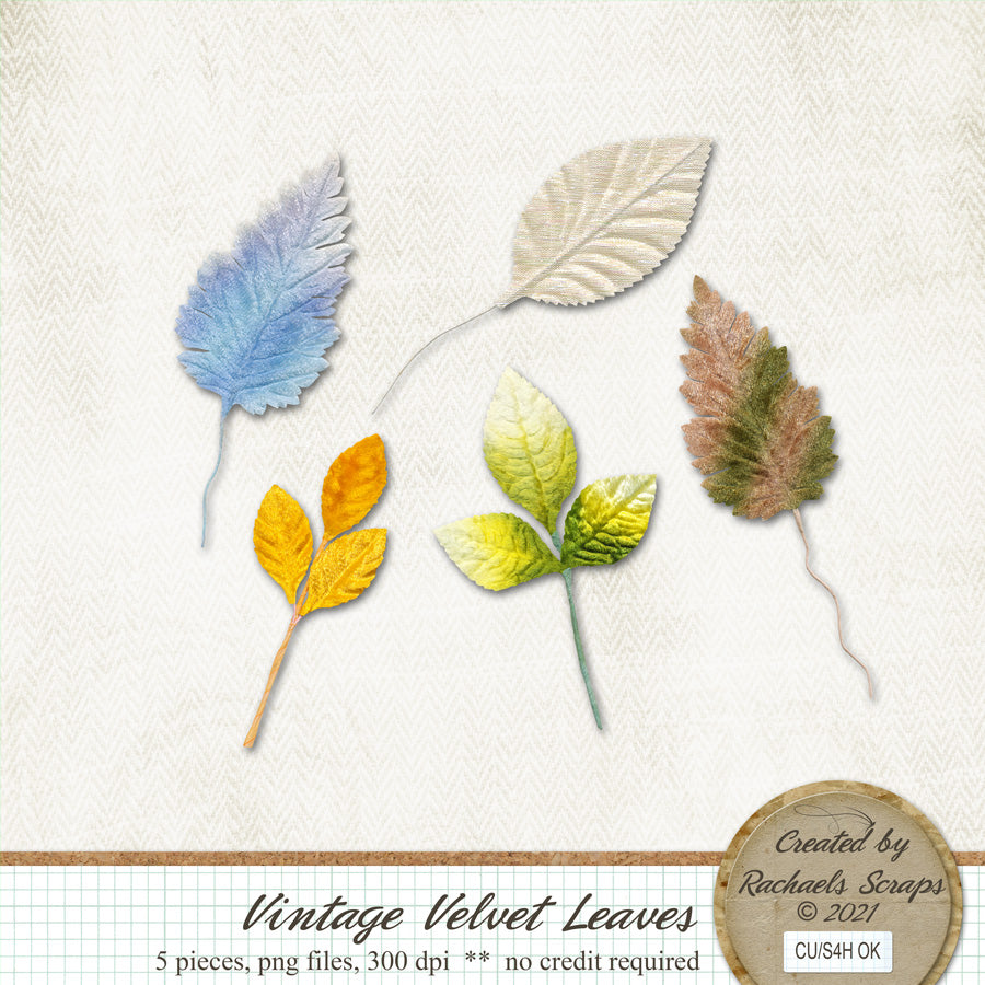 Vintage Velvet Leaves