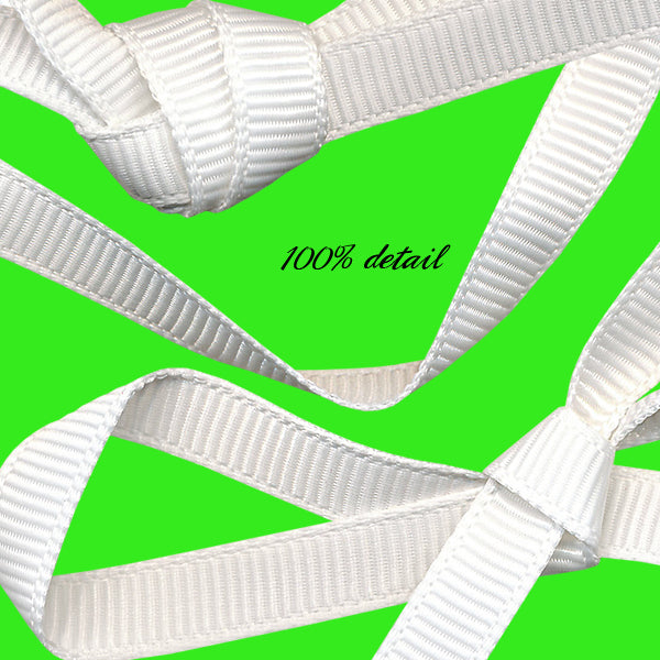 White Grosgrain Ribbons