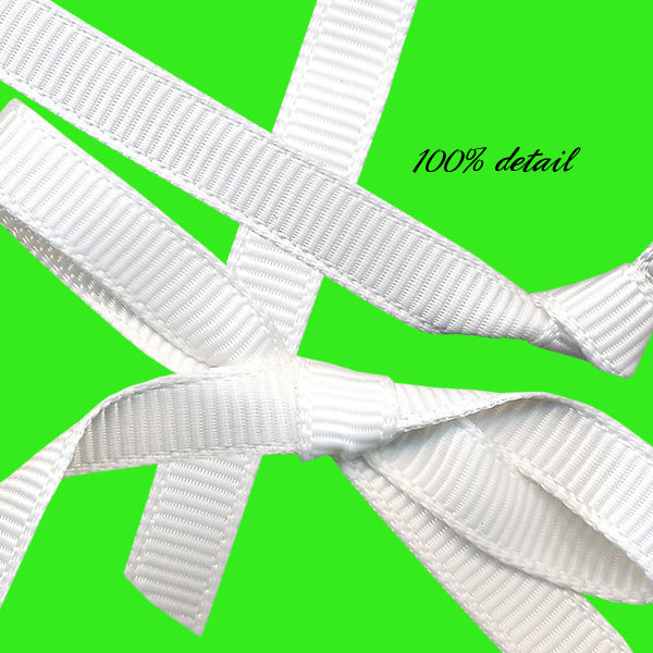 White Grosgrain Ribbons