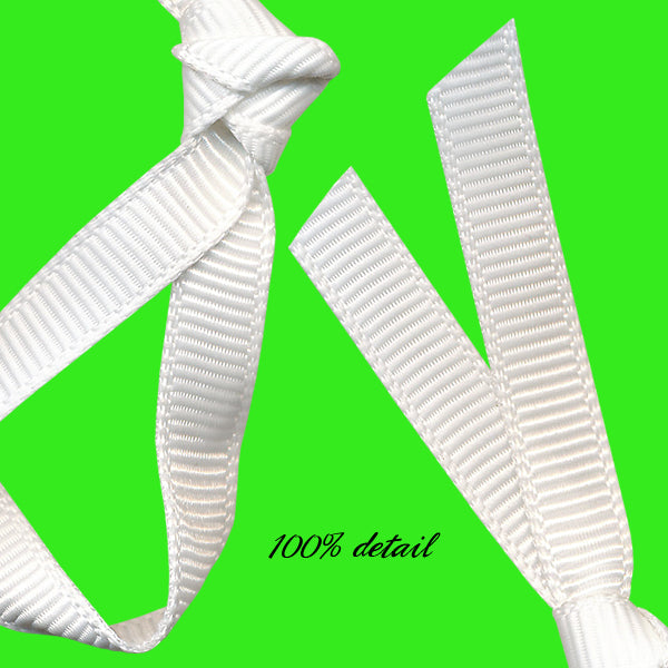 White Grosgrain Ribbons