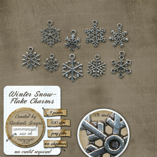 Winter Snowflake Charms