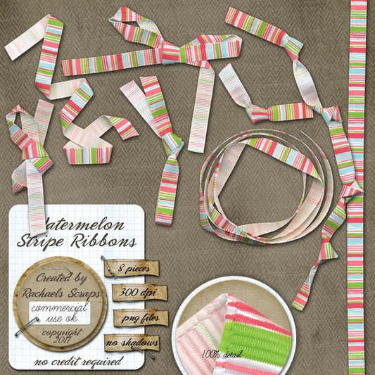 Watermelon Stripe Ribbons