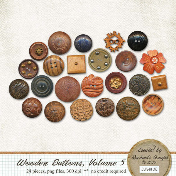 Wooden Buttons, Volume 05