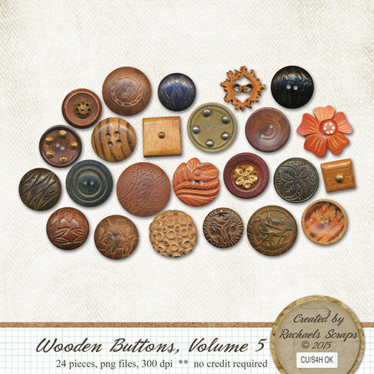 Wooden Buttons, Volume 05