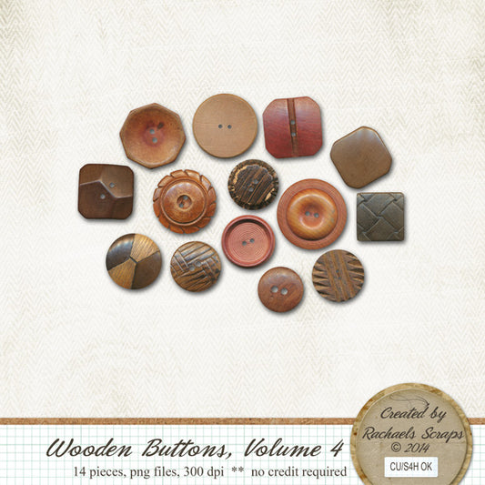 Wooden Buttons, Volume 04