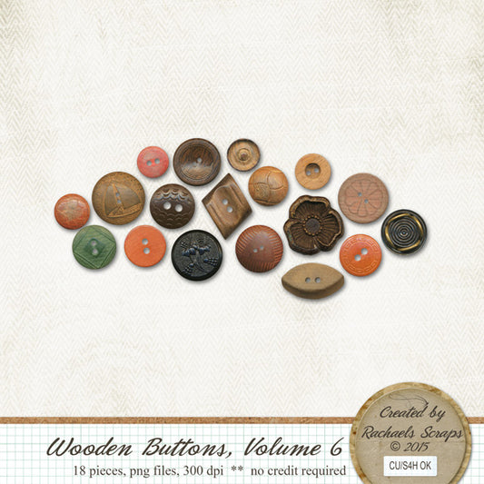 Wooden Buttons, Volume 06