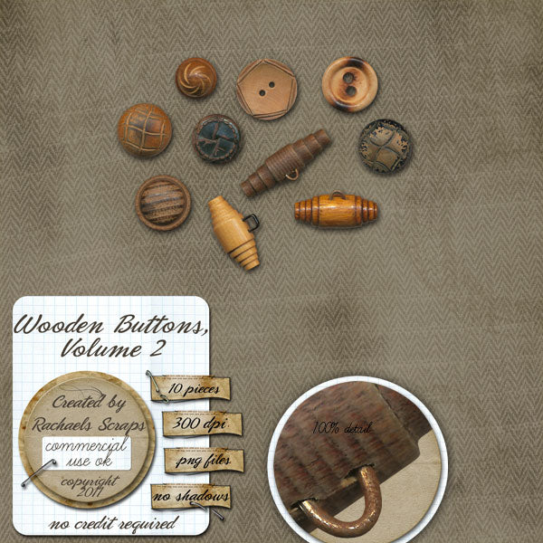 Wooden Buttons, Volume 02