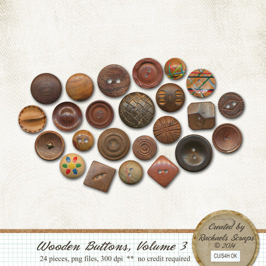 Wooden Buttons, Volume 03