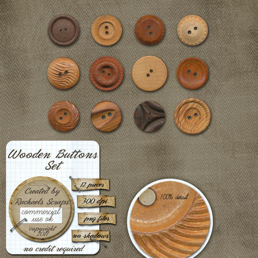 Wooden Buttons, Volume 01