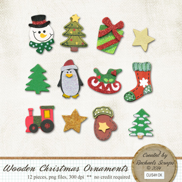 Wooden Christmas Ornaments