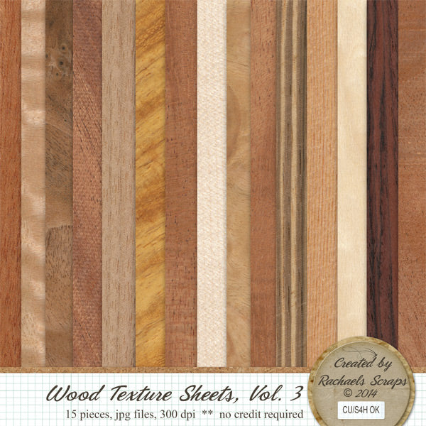 Wood Texture Sheets, Volume 03 – Rachael's Scraps Store