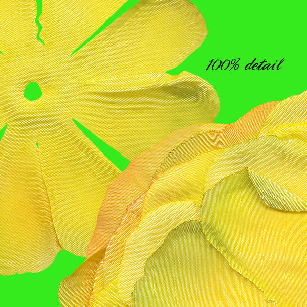 Yellow & Green Fabric Flowers