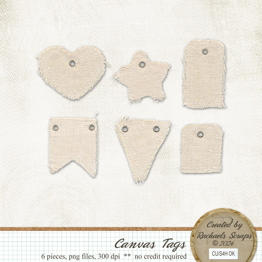 Canvas Tags Example Canvas Tags – Rachael's Scraps Store