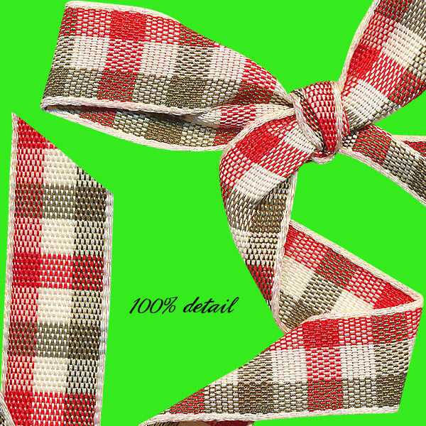 Christmas Check Ribbons