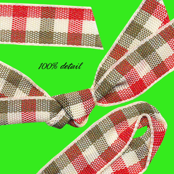 Christmas Check Ribbons