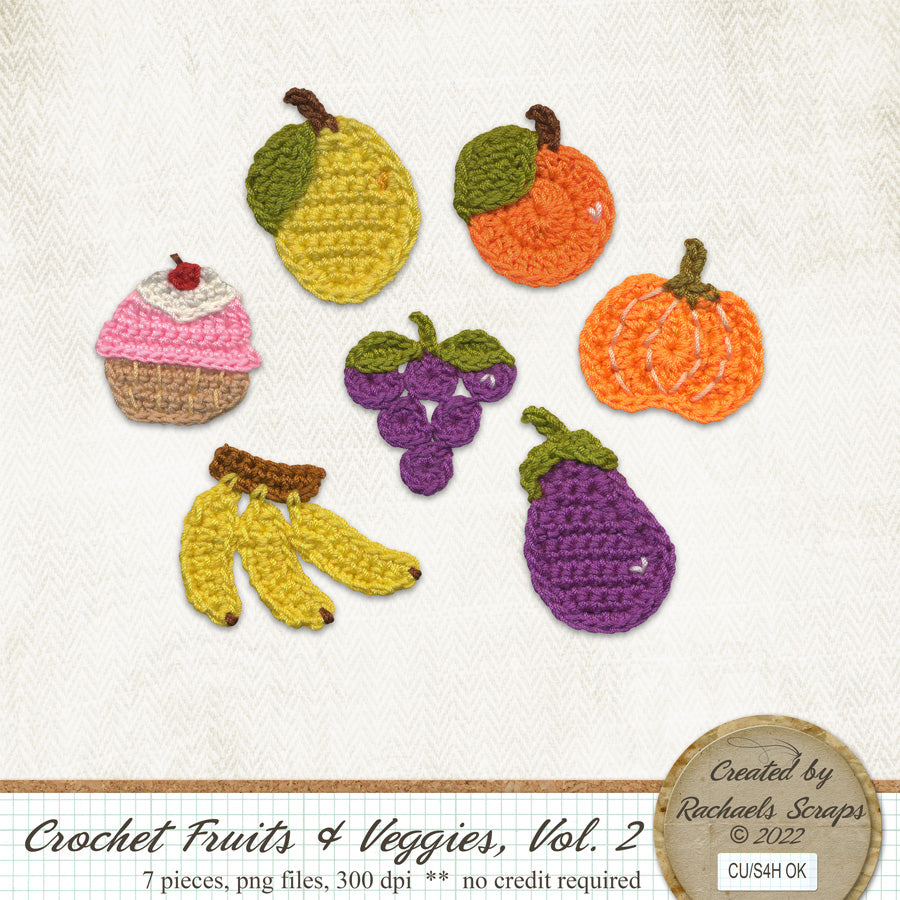 Crocheted Fruits & Veggies, Volume 02